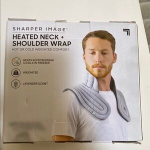 Sharper Image Heated Neck and Shoulder Wrap - Gray